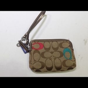Coach Wristlet Signature Print